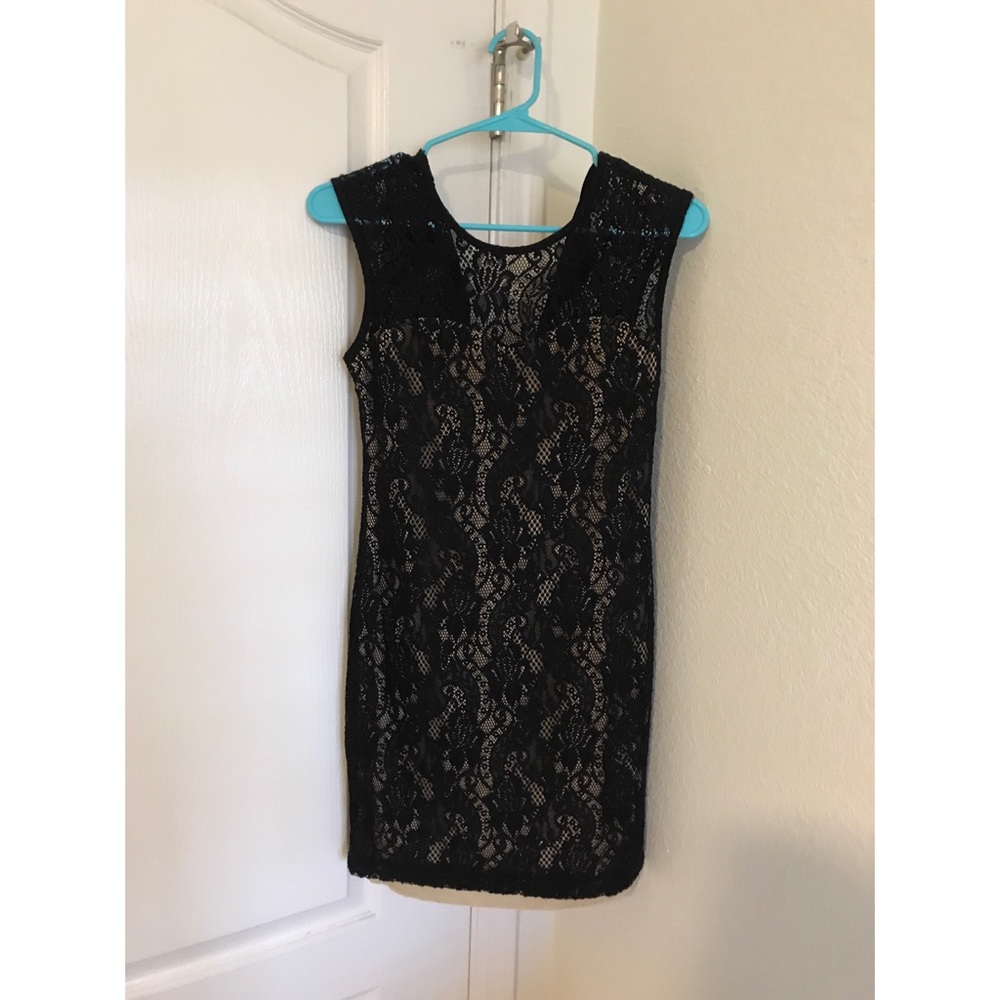 Black and Nude Lace dress